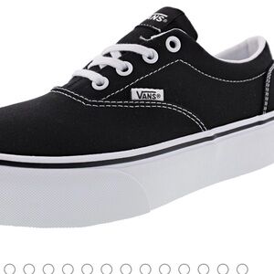 Vans Black and White Canvas Sneakers